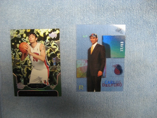 Carlos Delfino 03-04 Fleer E-X #83 RC ESS CRED NOW RC 77/83+ UD BLK DIA (08/25)