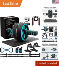 10-in-1 Ab Roller Wheel Kit - Full Body Home Gym Equipment for Ultimate Strength