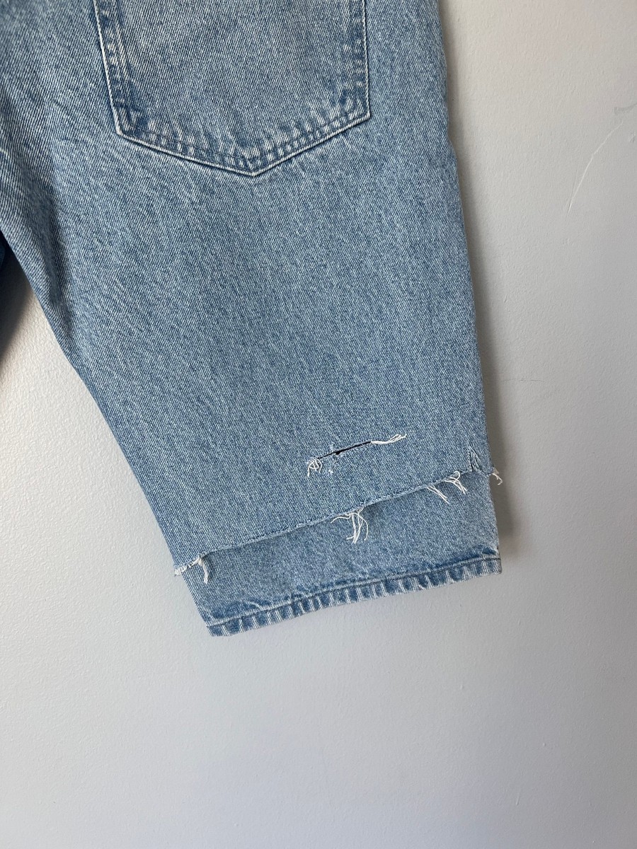 Raf Simons Destroyed Denim Shorts - Size 33 - Blue | eBay