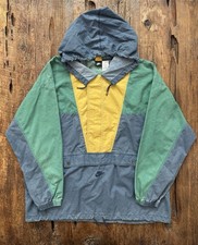 Vintage Nike 90s Anorak Jacket Blue Green Yel...
