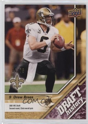 2009 Upper Deck Draft Edition History Burgundy 6/75 Drew Brees #153 HOF o7m