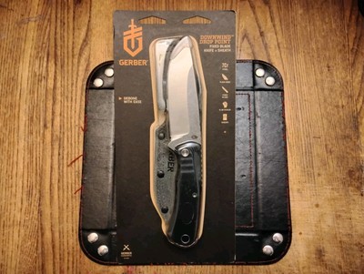 GERBER Downwind Drop Point Knife G-10 Handles 4.25 '' 7CR17Mov Stainless Blade