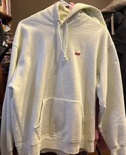 SS21 Supreme Small Box Hooded Sweatshirt (Pale Yellow) Men’s Size M 