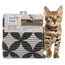 Fresh Kitty Durable XL Jumbo Foam Litter Box Mat   BPA and Phthalate Free,