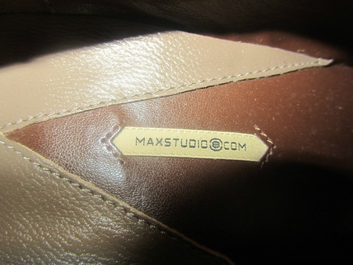 MAX STUDIO XIAN NWOB size 8 $165 taupe women's peep toe heels booties - Picture 5 of 7