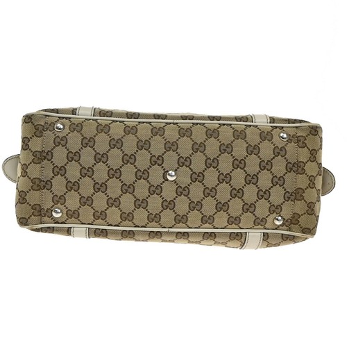 GUCCI Logo GG pattern Shoulder Hand Bag Canvas Leather Brown GHW 67FB640 - Picture 6 of 18