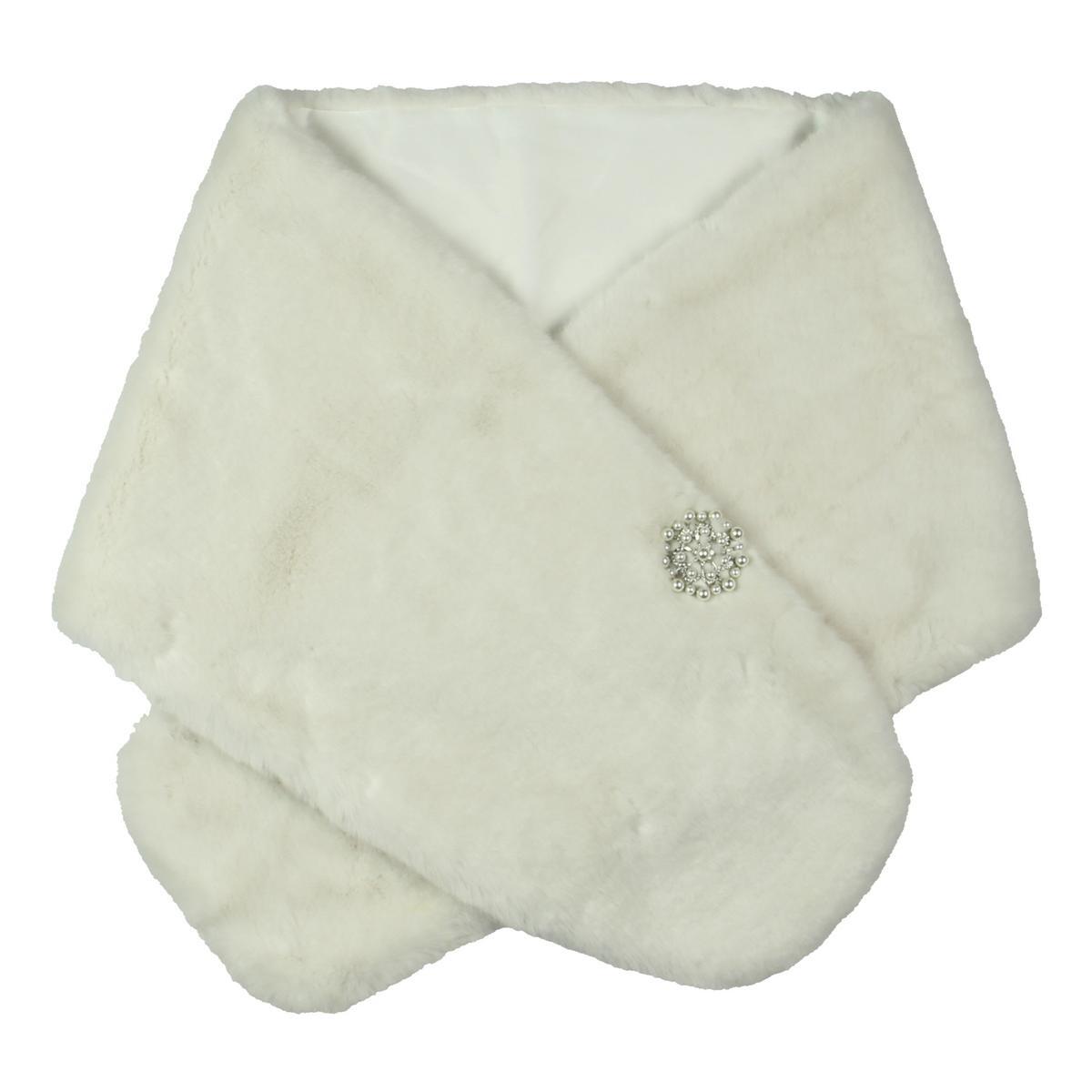 Adrianna Papell Женская праздничная шаль накидка из искусственного меха цвета слоновой кости украшенная искусственным мехом OS BHFO 5962 10290₽