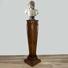 Antique Wooden Column Classic Style 800 Vase Holder Pedestal for Bronze