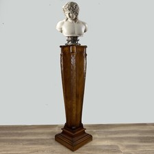 Colonna Antica in legno stile classico 800 porta vaso Piedistallo per Bronzo