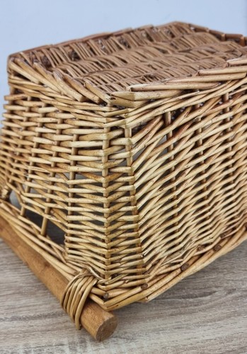 Wicker Rattan Storage Basket H15 x W23 x L31cm Vintage.. - Picture 15 of 24