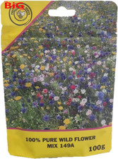 Mix 149A 100G Wild Flower Meadow Certified Seeds over 25 Species of Flower NO Gr 209.90 per kilo