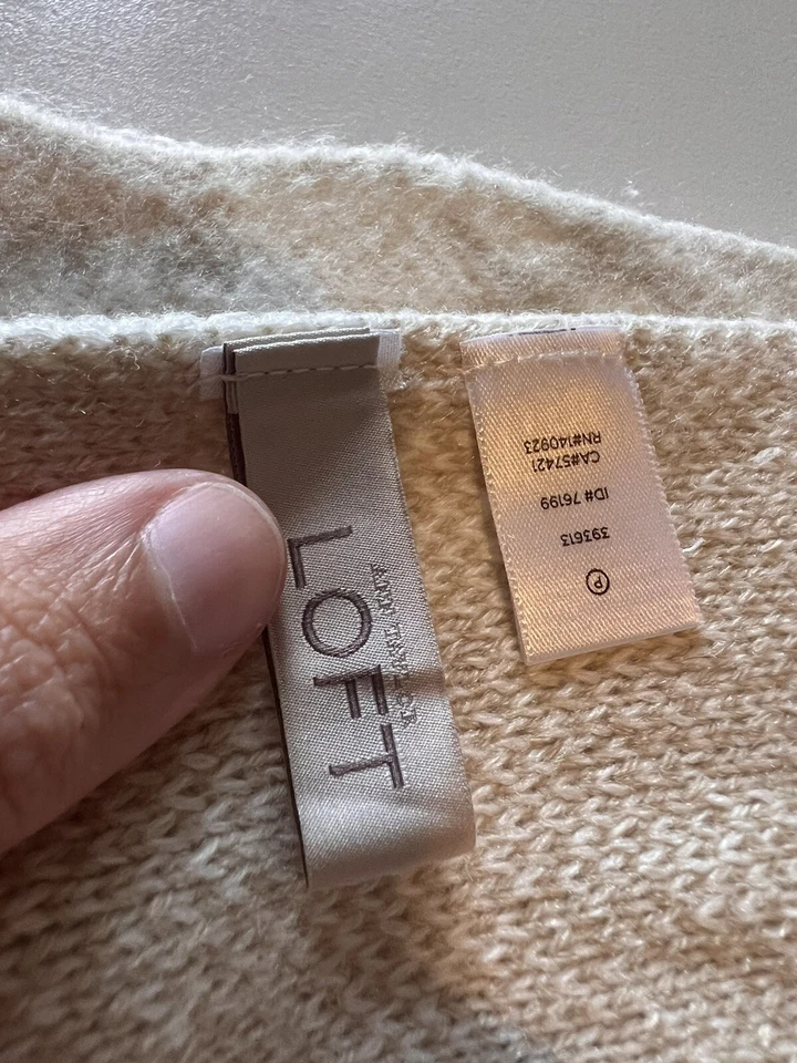 ANN TAYLOR Loft SCARF 披肩裹巾超柔软 10 x 90 英寸中性极简主义者 — 第 2/4 张图片