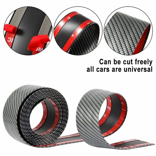 10CM 1M Car Sticker Carbon Fiber Rubber DIY Door Sill Protector Edge Guard Strip - Picture 3 of 12