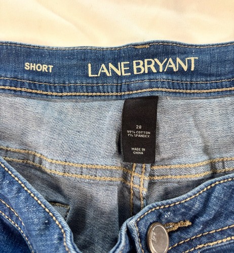 Pantaloncini jeans Lane Bryant taglia 28 invecchiati ragazza vita alta taglie forti - Foto 4 di 10
