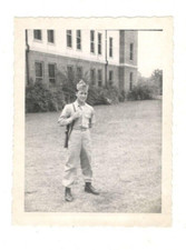 Vintage Photo Handsome Young Man US Soldier 1940's Found Art R155