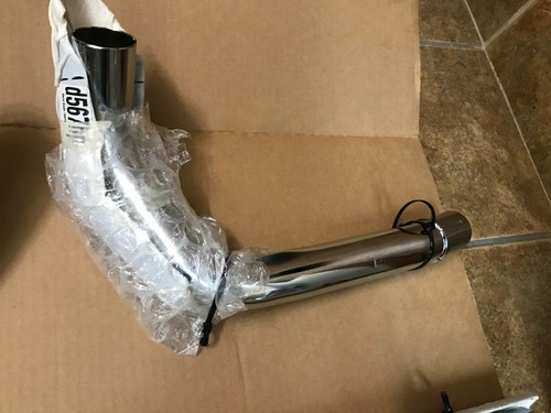 NEW 46829 VANCE & HINES DUAL HEAD PIPES W/ BLACK HEAT SHIELDS FOR HD ...