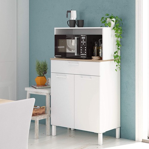 Mueble de Cocina, Aparador de comedor, Auxiliar de 2 Puertas + 1 Cajon y Estante - Imagen 3 de 4