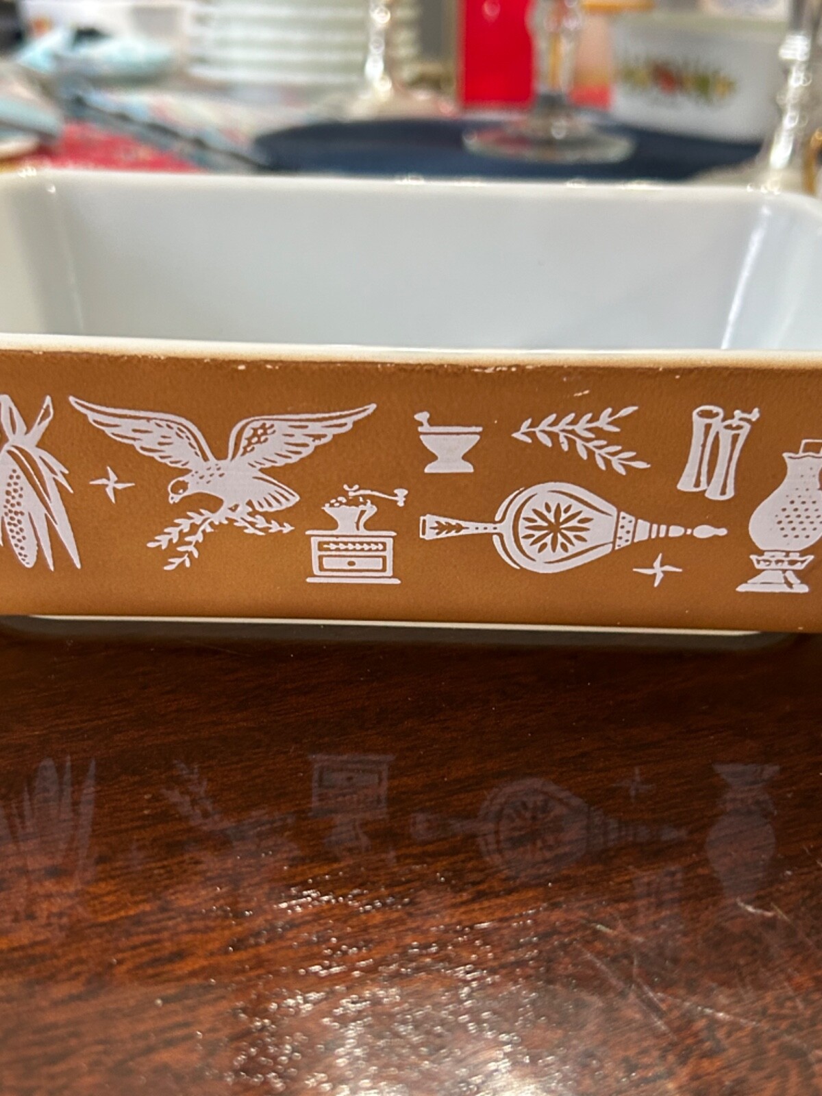 Vintage Pyrex American Heritage Brown Rectangle #503-B Casserole Dish 1.5QT