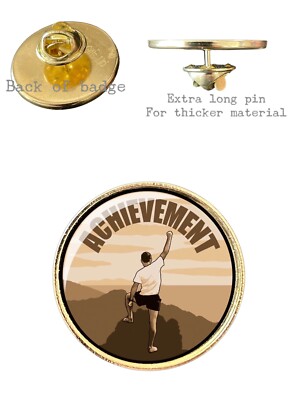 Achievement (C) 26 mm Metall Revers gewölbt Pin Anstecker