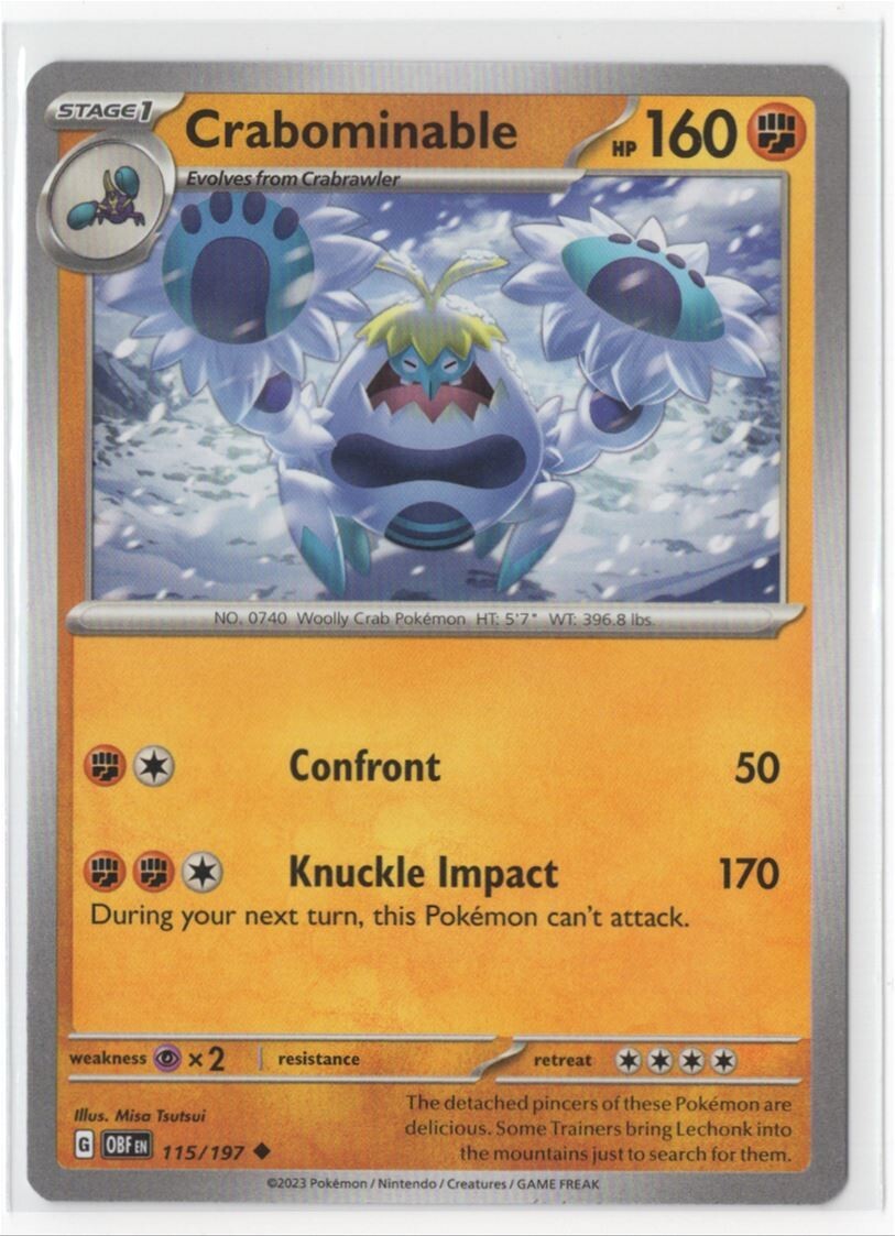 Pokemon Obsidian Flames 115/197 Crabominable