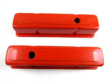 Small Block Chevy 283 327 350 383 Tall Valve Covers Orange E41502org Small Block Chevy 283 327 350 383 Tall Valve Covers Orange E41502org