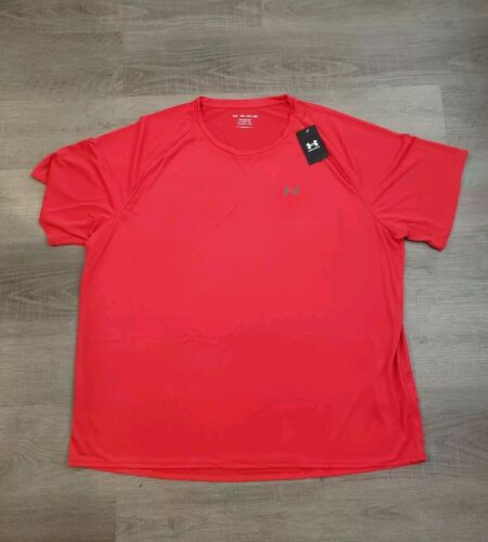 NWT Under Armour The Tech T-Shirt Men's Sz 5XL Red Short Sleeve UA Quick Drying - Picture 3 of 9
