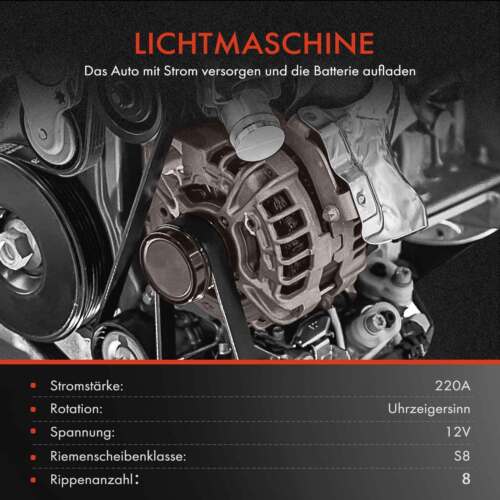 Alternatore Generatore 220A 14V Per Mercedes-Benz Classe M W164 Classe GL X164 - Foto 4 di 9