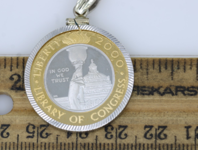 2000-W $10 Proof Library of Congress Gold Platinum Bi-Metal Coin w