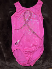 GK ANNUAL PINK MEET Pink Leotard With Sequins Sleeveless Size S