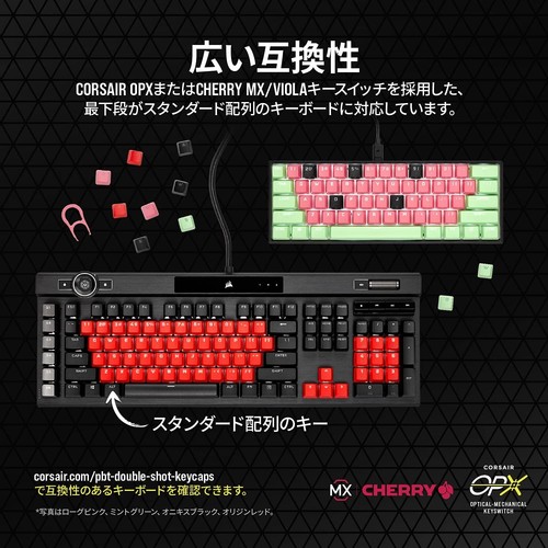 CORSAIR PBT DOUBLE-SHOT Replacement Color Keycap Set 108 Keys 6 Types JAPAN NEW - Picture 56 of 60