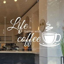 wall stickers adesivi adesivo vetrofanie vetrofania bar ufficio caffè a0116