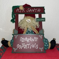 Christmas Wooden Ask Santa Hanging 13x5