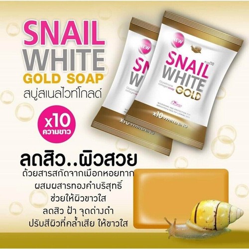 6 x Snail Body White Gold Soap x10 Intensive Whitening Skin Body & Face70g - Picture 5 of 9