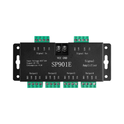 SP901E LED Pixel WS2812B WS2811 SPI Signal Amplifier Repeater RGB Addressable