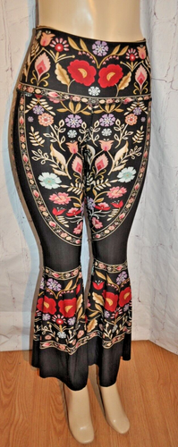 Yoga Democracy Espress Yourself Bell Bottoms Flare Yoga Pants s colorful floral - 第 1/6 張圖片