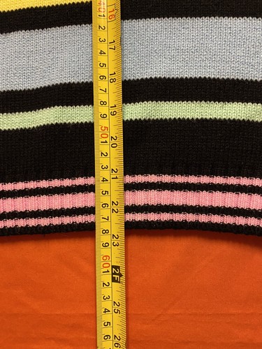 VINTAGE 80S SISTER SISTER GIRLS SWEATER SIZE M 10-12 COLORFUL SCHNAUZER PRINT - Picture 5 of 6