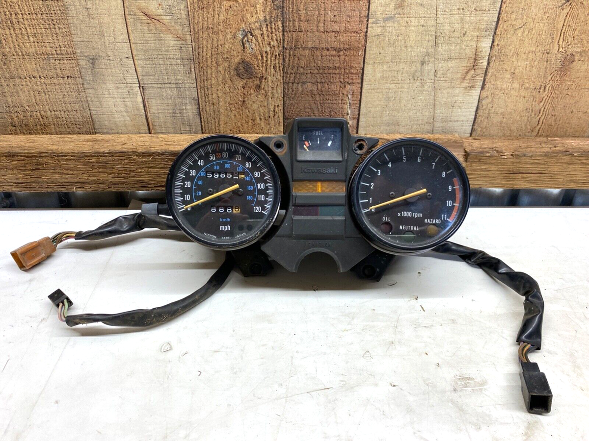 1989 89 Kawasaki KZ1000 Police KZ1000P SPEEDOMETER GAUGES TACH