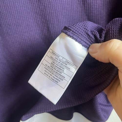Nike Golf Sphere Polo Shirt Mens L Macro React Purple 1/4 Zip Short Sleeve - Picture 5 of 6