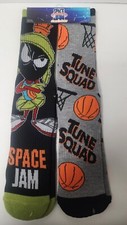 Space Jam A New Legacy Novelty 2 PAIR Set Socks Unisex Size 6-12 NEW