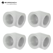 4 Pcs Barrow BarrowCH G1/4" 90 Degree Angled Adapter Fitting Female to Female WH