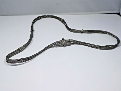 VINTAGE SILVER ALLOY BELT FROM INDIA 32 INCHES - Picture 3 of 6