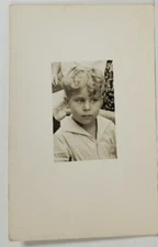 RPPC Adorable Boy Cute Curls Real Photo Postcard N11