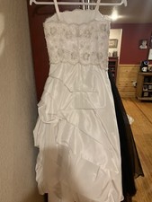 Girls White Formal/Pageant/Wedding/Flower Girl/ Homecoming Size 7