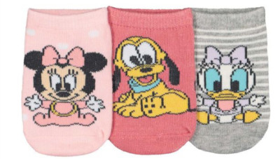 DISNEY Baby-Söckchen MINNIE MAUS 3 Paar GR.14-17 NEU mit Etikett
