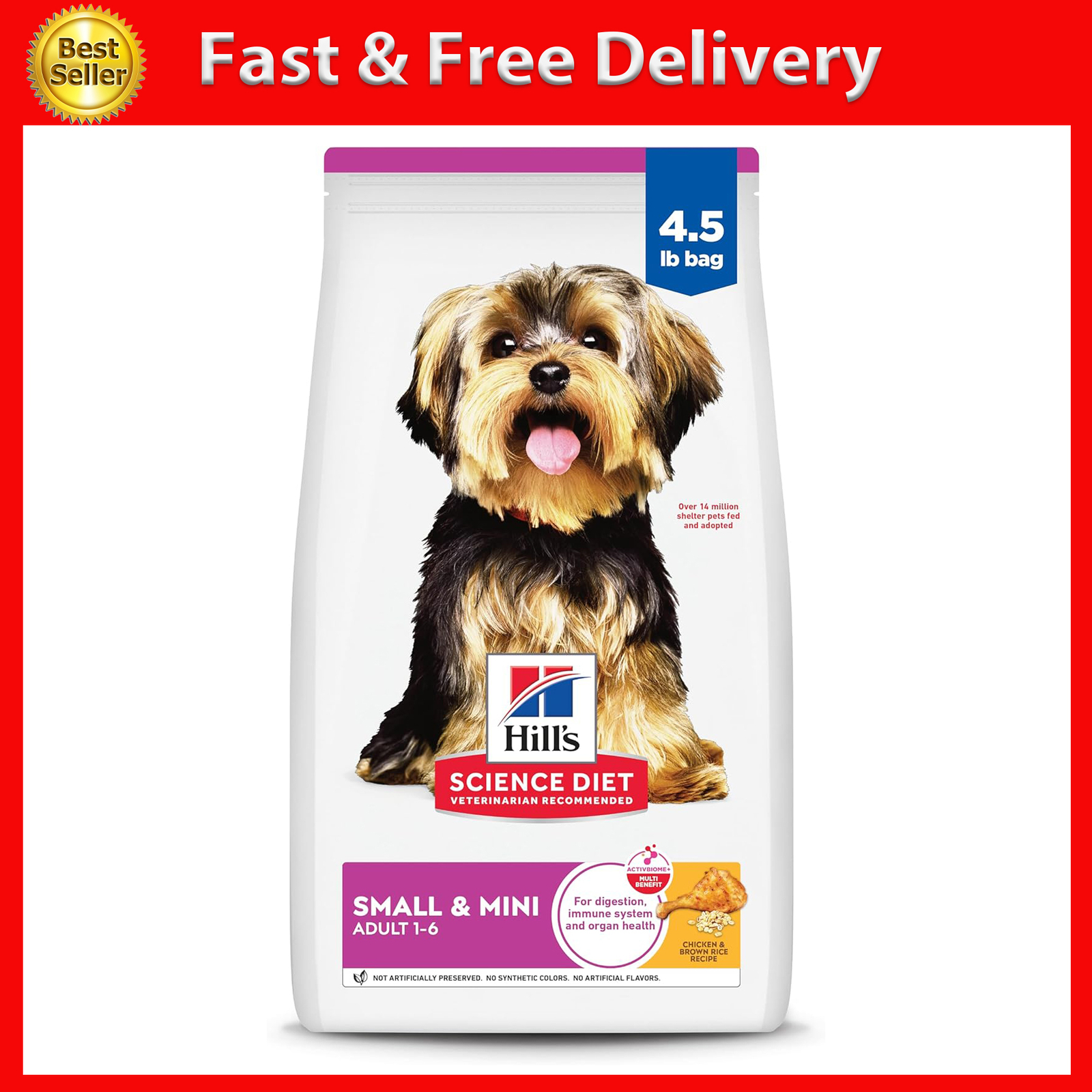 Hill's Science Diet Dry Dog Food, Adult, Small Paws for Small Breed Dogs.