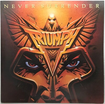 TRIUMPH ''Never Surrender'' LP Original 1983 RCA AFL1-4382 US First Press EX / EX