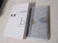 CELL PHONE CASE XIX FOR APPLE IPHONE XR BLACK PREMIUM GENUINE LEATHER