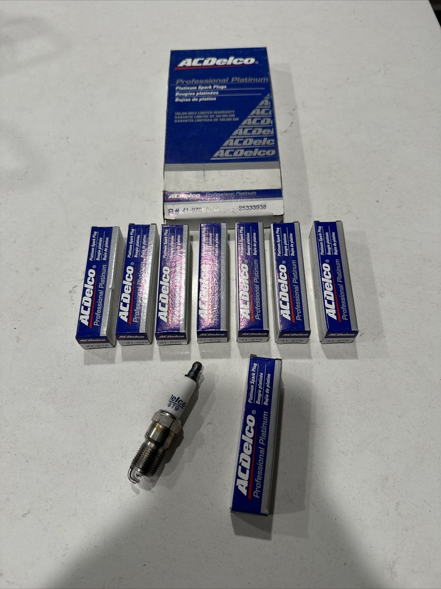 8 New Ac Delco 41-979 Platinum Spark Plugs GM 25333938 8 New Ac Delco 41-979 Platinum Spark Plugs GM 25333938