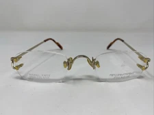 International Eyewear 3-PIECE C GOLD 52-22-135 Rimless Eyeglasses Frame HG73