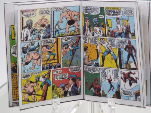 Mini 1962 SPIDER MAN - AMAZING FANTASY 1:6 T 22 PAGES ORIGINALES RÉPLIQUE BANDE DESSINÉE - Photo 4/9
